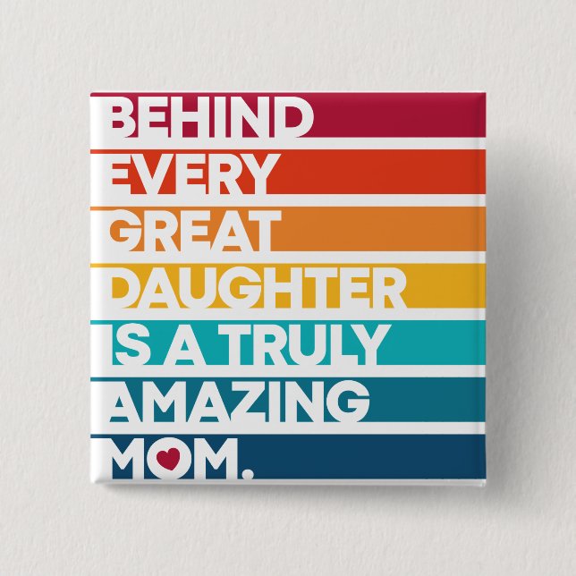 Nice Design Expression Text for Mother's Day Button (Front)