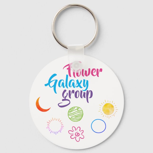 Nice Design of Flower Galaxy Group  Keychain (Front)