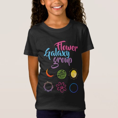 Nice Design of Flower Galaxy Group  T_Shirt