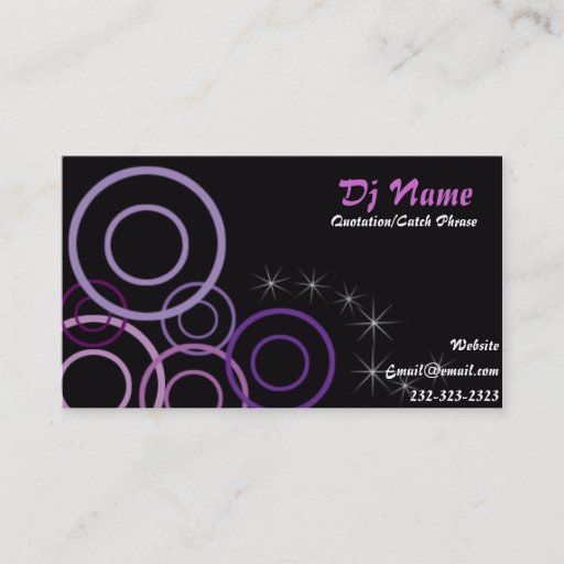 Customizable Nice Dj music business Card