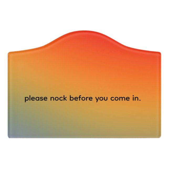 nice door sign (Small Crest Front)