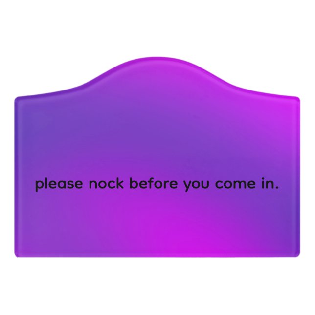 nice door sign (Small Crest Front)