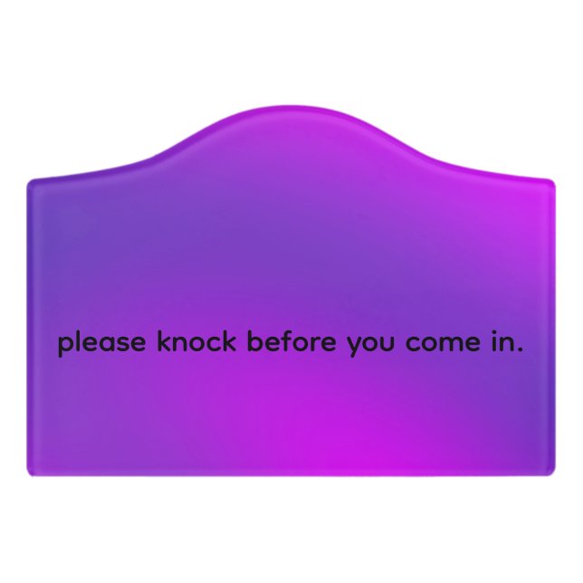 nice door sign (Small Crest Front)