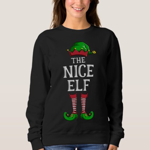 Nice Elf Matching Family Group Christmas Party Paj Sweatshirt