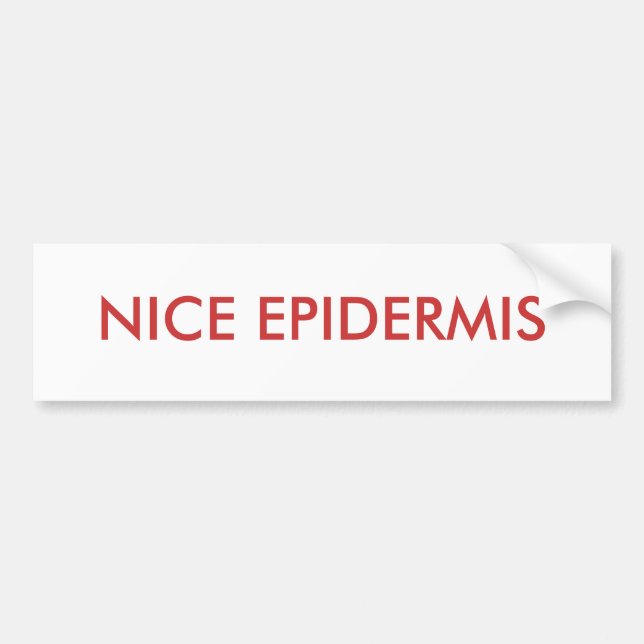 NICE EPIDERMIS BUMPER STICKER (Front)