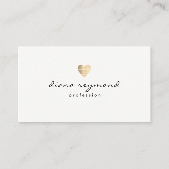 nice feminine professional women love-heart business card (Front)