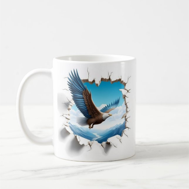 Nice flay bird  coffee mug (Left)
