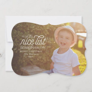 Nice for Now Funny Holiday Photo Card