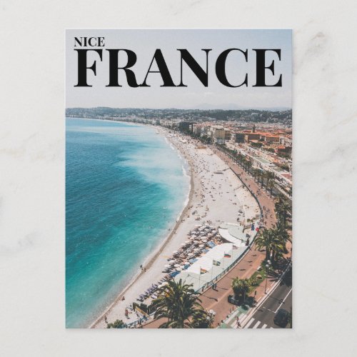 Nice France Beach Postcard
