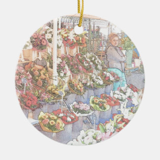 Nice France Farmers Market Ceramic Ornament
