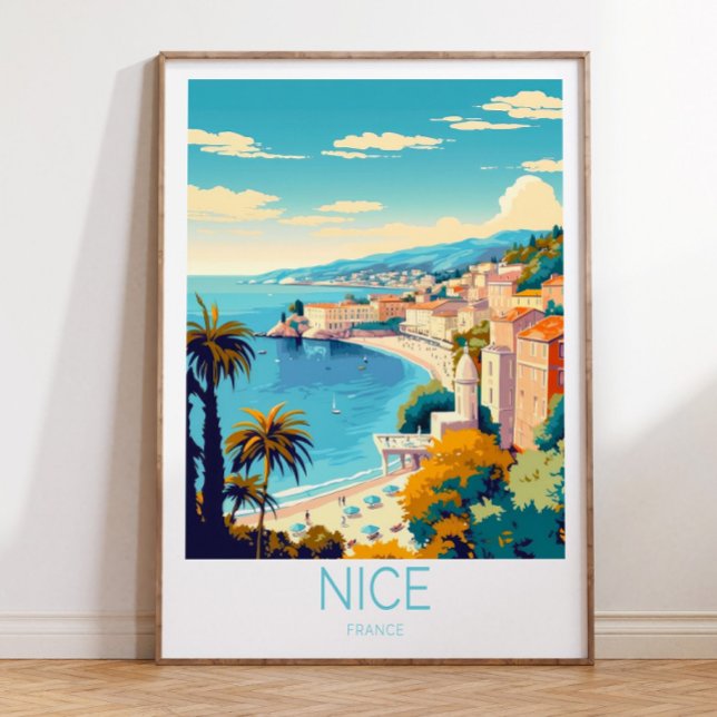 Nice France French Riviera Travel Poster Nice Coas (Creator Uploaded)
