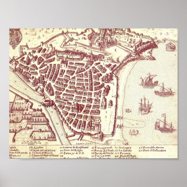 Nice France Map Poster (Front)