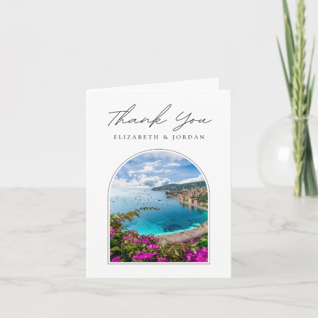 Nice France Photo Blank Thank You Card (Front)