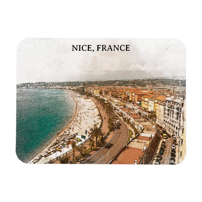 Nice France Promenade des Anglais Magnet (Horizontal)
