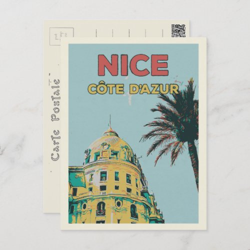 Nice France Promenade des Anglais Negresco hotel Postcard