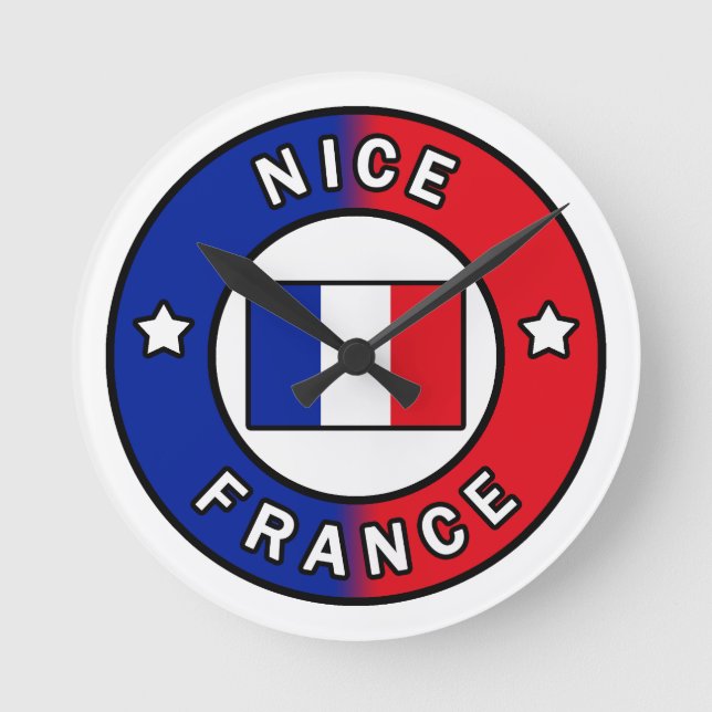 Nice France Round Clock (Front)
