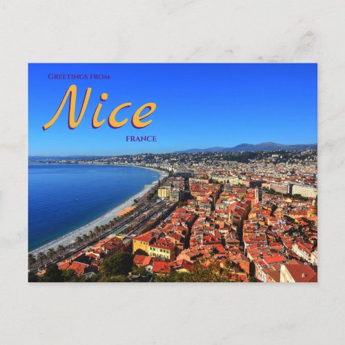 Nice France Scenic City Scape Postcard