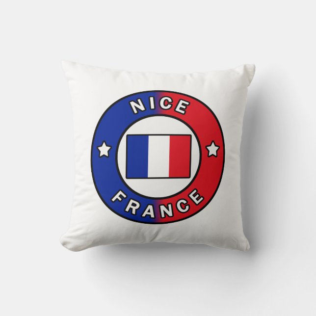 Nice France Throw Pillow (Front)