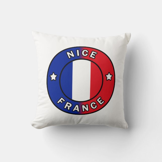 Nice France Throw Pillow (Front)