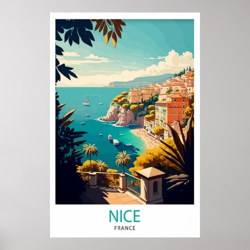 Nice France Travel Poster