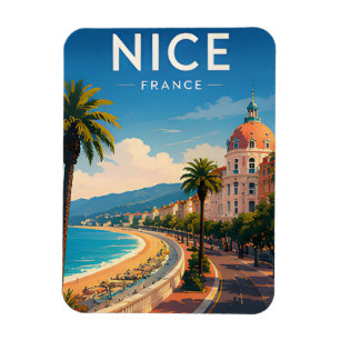 Nice France Travel Riviera Coastal Gift Magnet