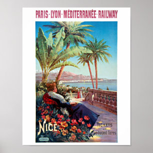 Nice, France Vintage Poster Restored