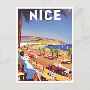 Nice France vintage travel Postcard