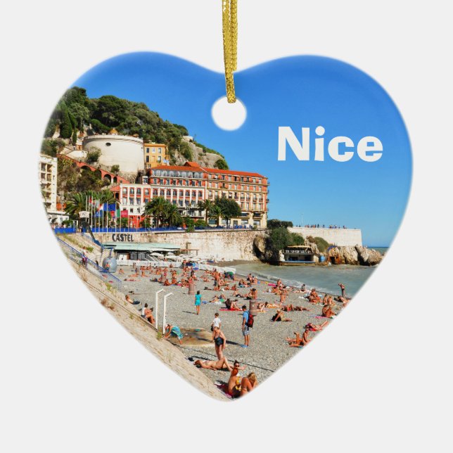 Nice. French Riviera Ceramic Ornament (Front)