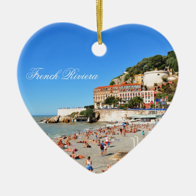 Nice. French Riviera Ceramic Ornament (Front)
