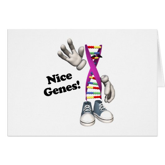 Nice Genes Funny DNA Cards (Front Horizontal)