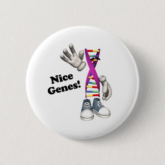 Nice Genes Funny DNA Strip Character Button