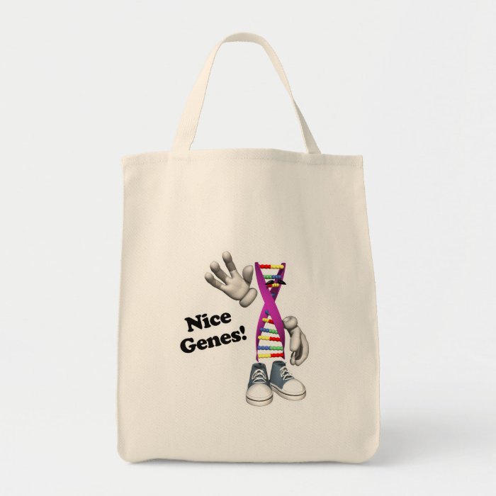 Nice Genes Funny DNA Strip Character Tote Bag