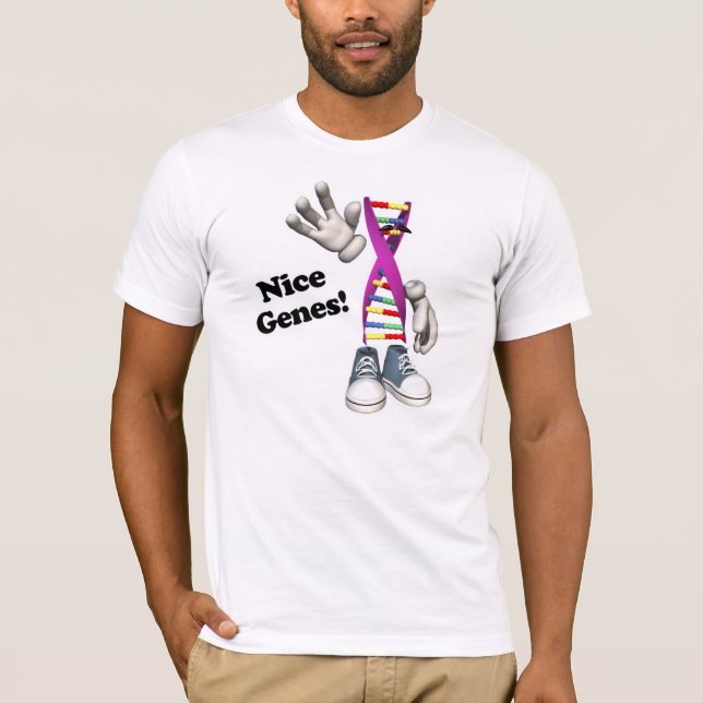 Nice Genes Funny DNA T-Shirt (Front)