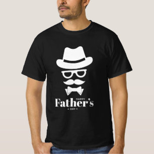 Nice Gentleman Face with Hat, sunglass, Mustaches T-Shirt