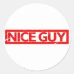 Nice Guy Stamp Classic Round Sticker