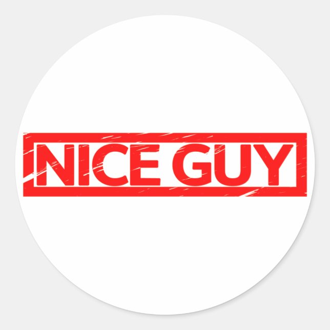 Nice Guy Stamp Classic Round Sticker (Front)