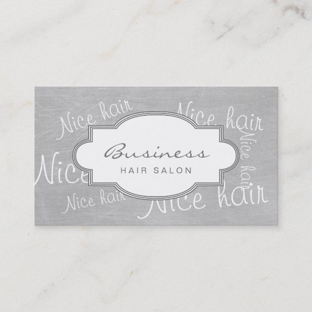 Nice Hair Word Collage Hair Salon Appointment Card (Front)