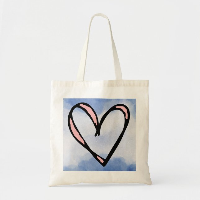 Nice Heart Tote Bag (Front)