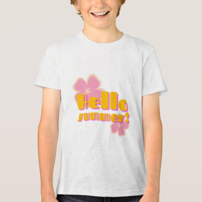 nice hello summer image Tri-Blend shirt (Front)