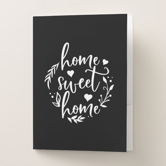 Nice Home Design Home Sweet Home Pocket Folder (Front)
