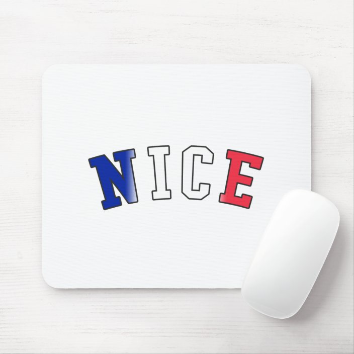 Nice in France National Flag Colors Mousepad
