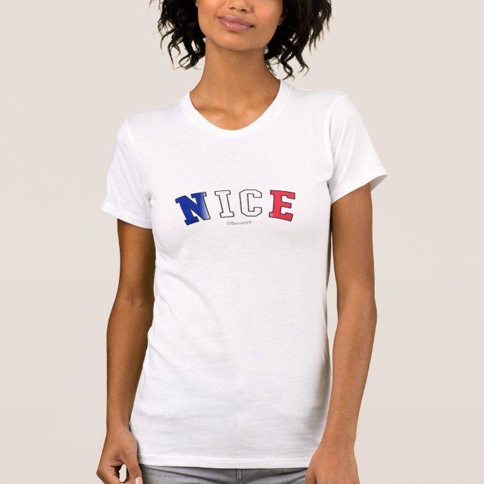 Nice in France National Flag Colors T-shirt