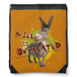 Nice Is Overrated Drawstring Bag