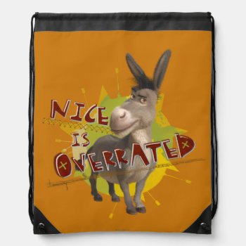Nice Is Overrated Drawstring Bag by ShrekStore at Zazzle