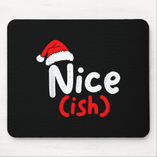 Nice (ish) Naughty Angel Funny Christmas List Fami Mouse Pad