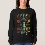 Nice Jeiwsh Boy Cool Chanukah  Ugly Hanukkah Sweat Sweatshirt<br><div class="desc">Nice Jeiwsh Boy Cool Chanukah  Ugly Hanukkah Sweater</div>