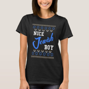 Nice Jewish Boy  Ugly Hanukkah Sweater Chanukah He