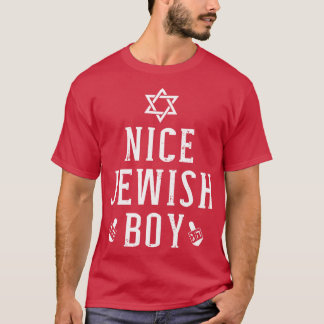 Nice jewish boy with dreidel for hanukkah or Bar M T-Shirt