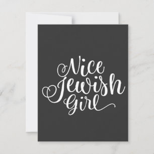 Nice Jewish Girl Hanukkah Jew Funny  Note Card