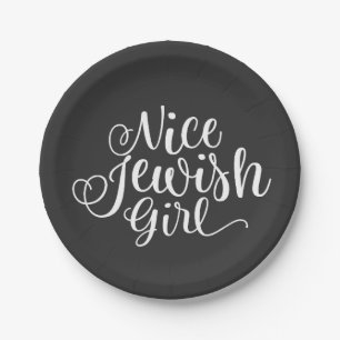Nice Jewish Girl Hanukkah Jew Funny  Paper Plates